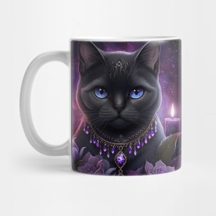 Witchy Black British Shorthair Cat Mug